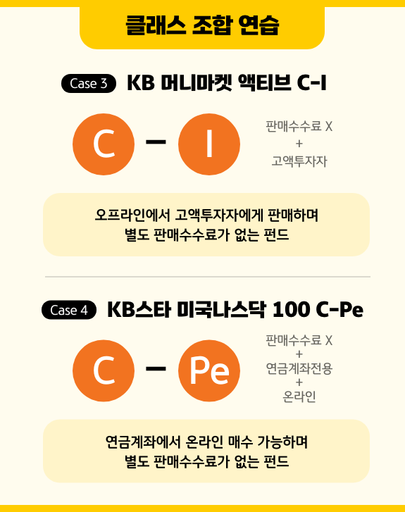 kb의 펀드들로 조합해보는 다양한 '펀드 클래스'.